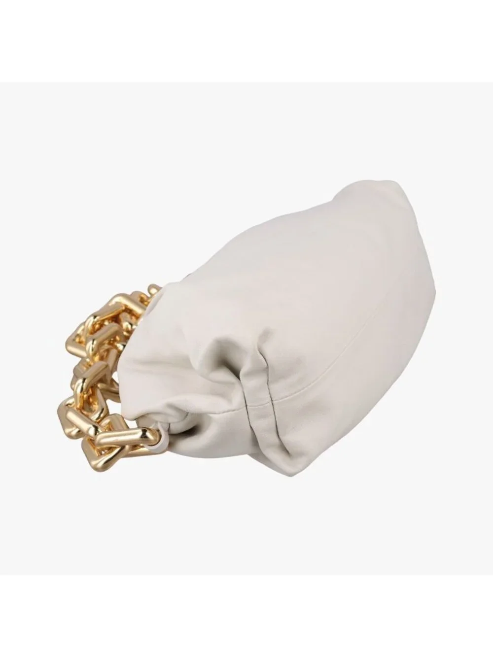 Bottega Veneta the Chain Pouch White Lambskin